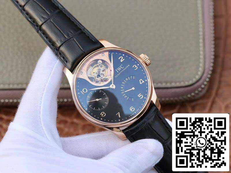 IWC Português IW504210 Tourbillon 18K Rosegold 1:1 Best Edition Movimento suíço automático complicado tourbillon