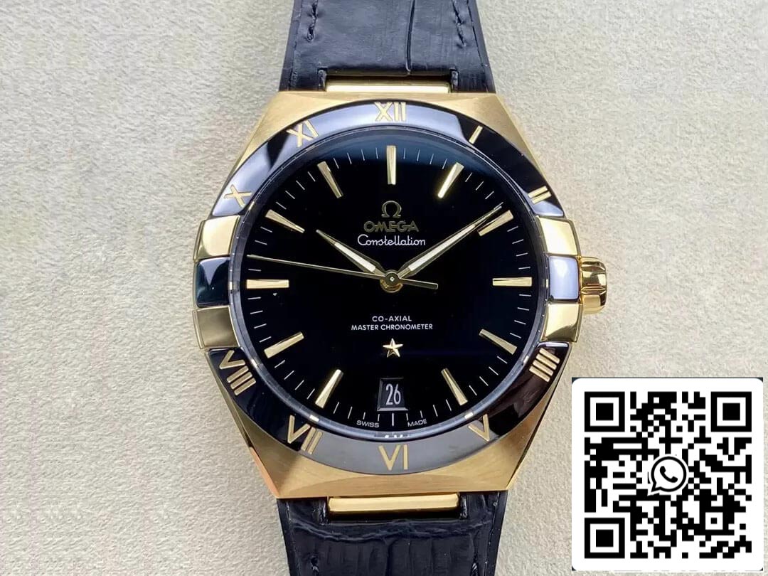 SBF Omega Constellation 131.63.41.21.01.001 1:1 Melhor Edição VS Mostrador Preto de Fábrica