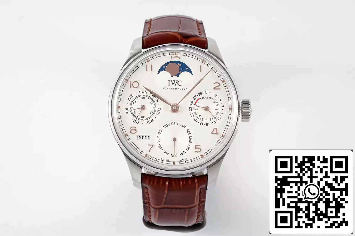 IWC Calendário Perpétuo Português IW503307 1:1 Melhor Edição APS Mostrador Branco de Fábrica