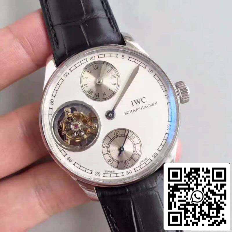 IWC Português IW544601 YL Fábrica 1:1 Melhor Edição Suíço Turbilhão Mostrador Branco