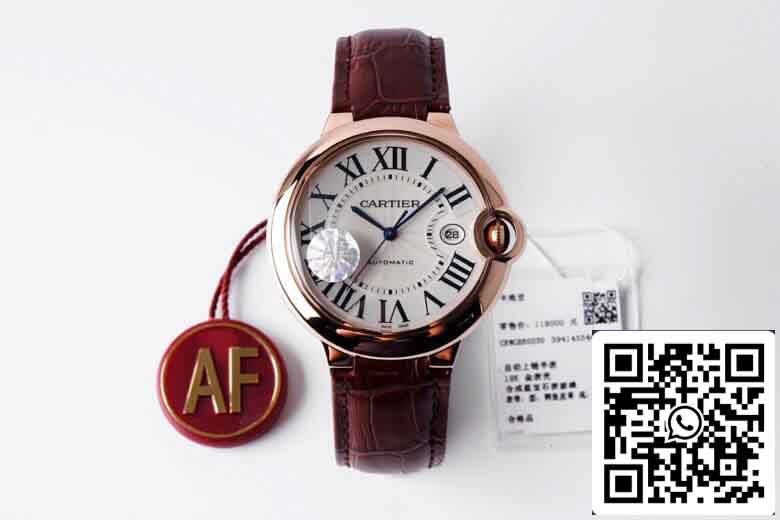 Réplica Ballon Bleu De Cartier 42MM WGBB0030 AF Factory Caixa em ouro rosa
