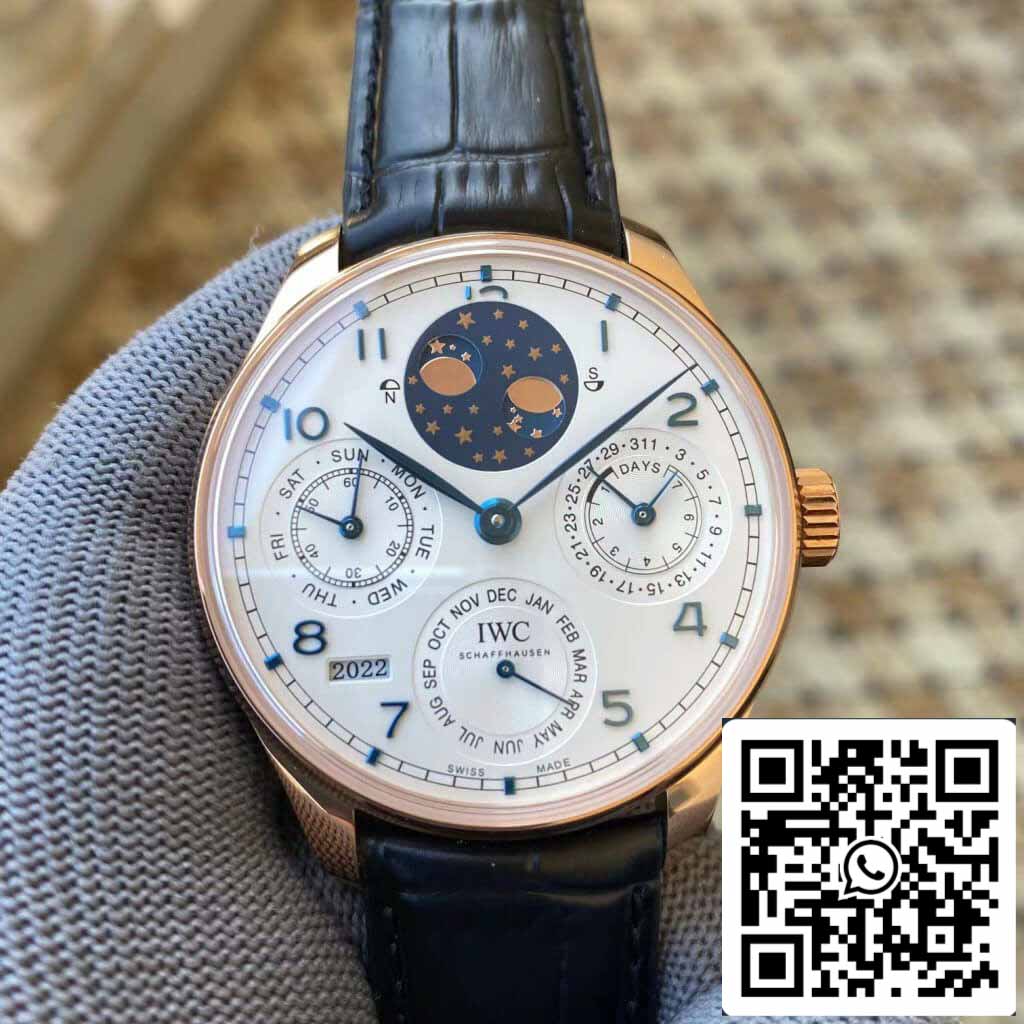 IWC Calendário Perpétuo Português IW503405 1:1 Melhor Edição APS Mostrador Branco de Fábrica