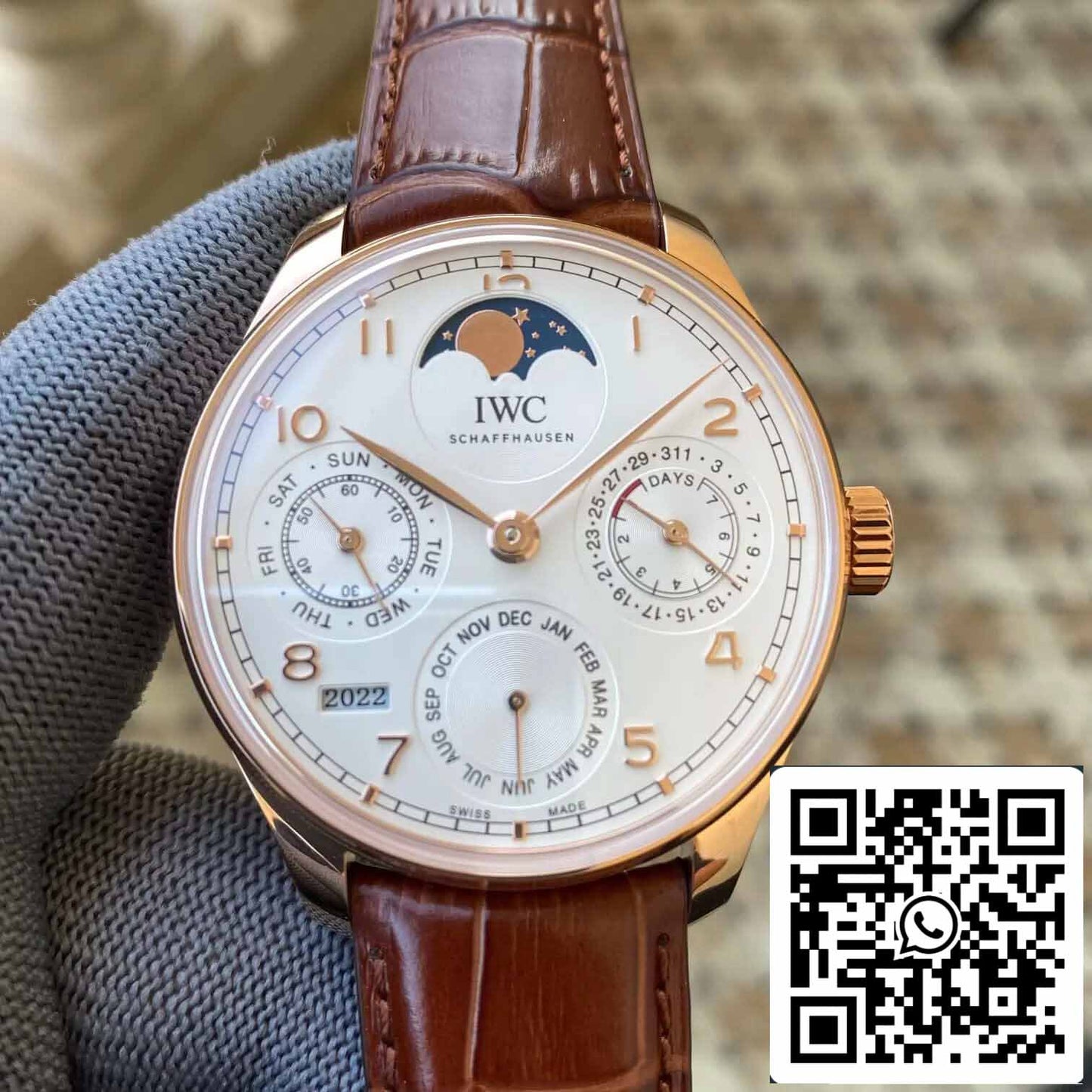 Calendário Perpétuo Português IWC IW503302 1:1 Melhor Edição APS Fábrica Vermelho Ouro