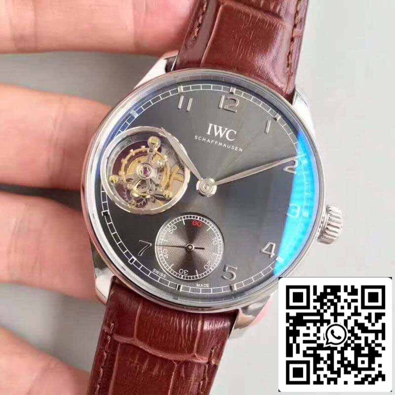 IWC Portuguese Tourbillon IW546301 YL Factory 1:1 Melhor Edição Swiss Tourbillon Mostrador Antracite
