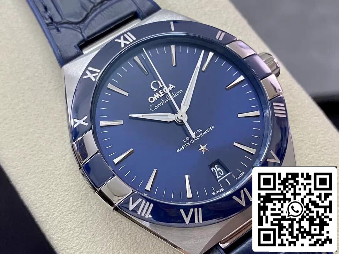 SBF Omega Constellation 131.33.41.21.03.001 1:1 Melhor Edição VS Mostrador Azul de Fábrica