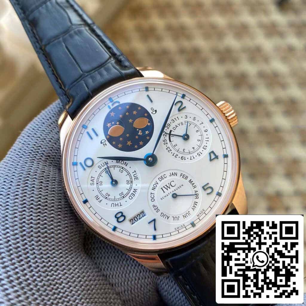 IWC Calendário Perpétuo Português IW503405 1:1 Melhor Edição APS Mostrador Branco de Fábrica