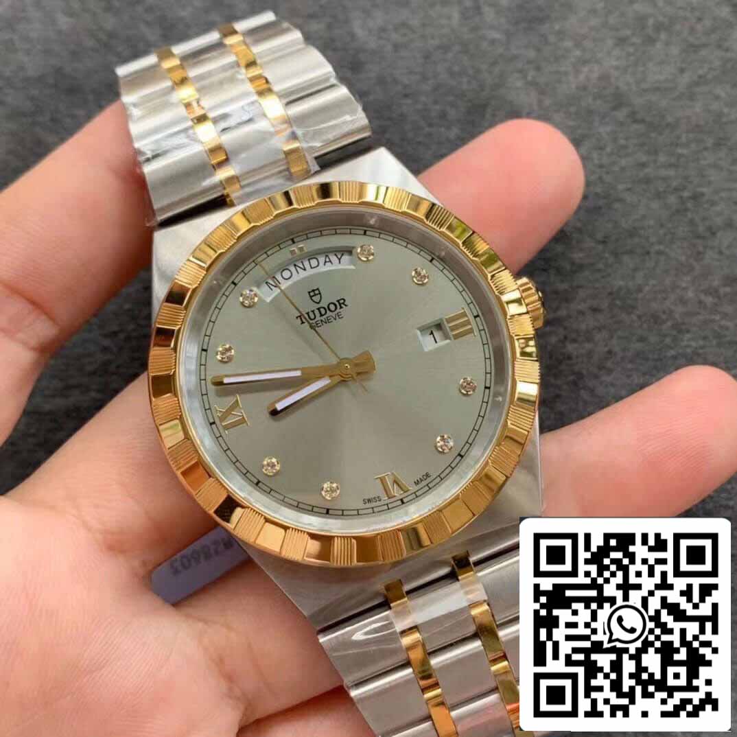 Réplica Tudor Royal M28603-0002 dia data V7 Factory Grey Dial