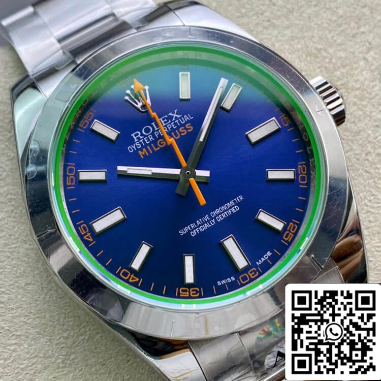 Rolex Milgauss 116400GV AR Factory 1:1 Melhor Edição Suíço ETA3131