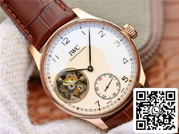IWC Portuguese Tourbillon IW546302 1:1 Melhor Edição ZF Factory Mostrador Prata