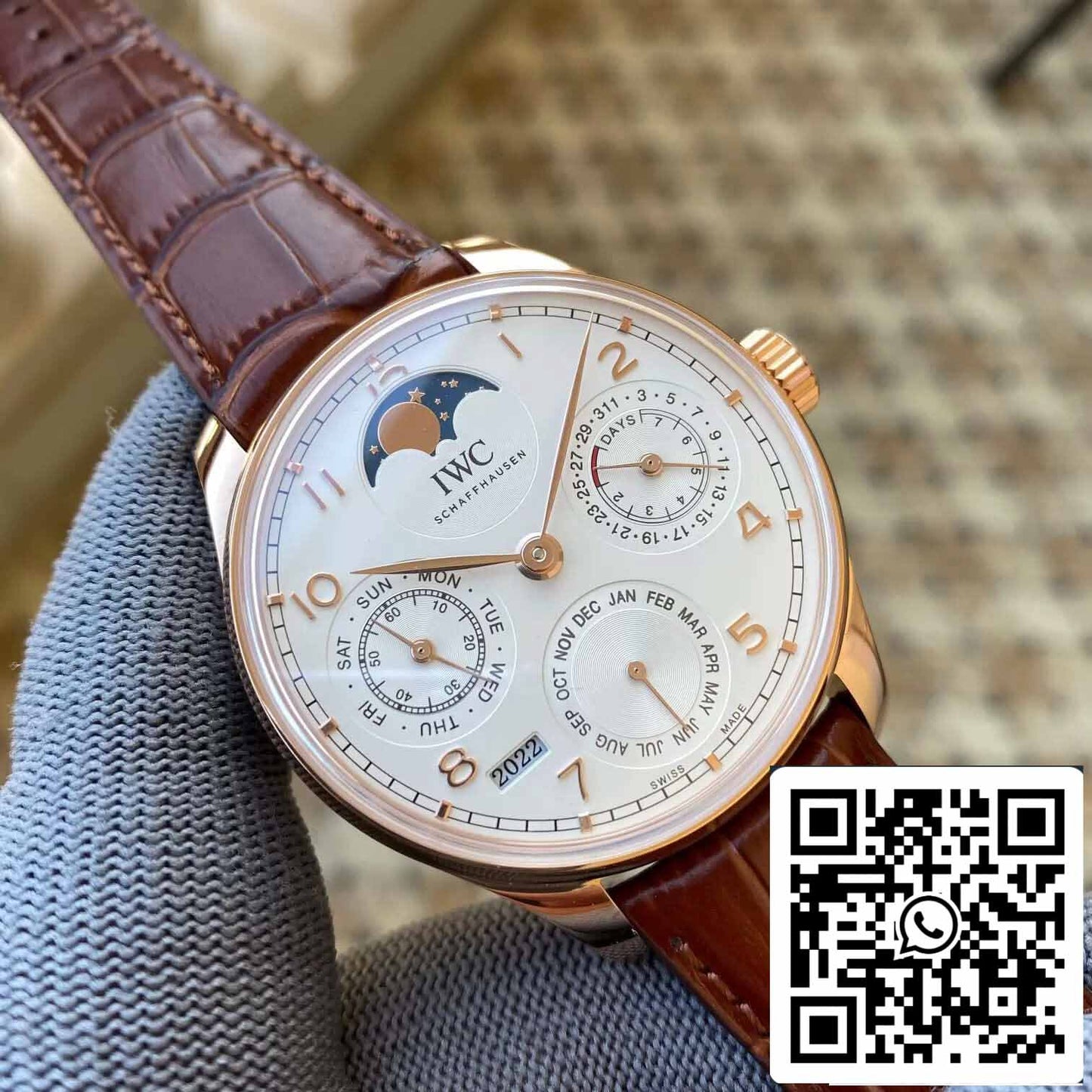 Calendário Perpétuo Português IWC IW503302 1:1 Melhor Edição APS Fábrica Vermelho Ouro