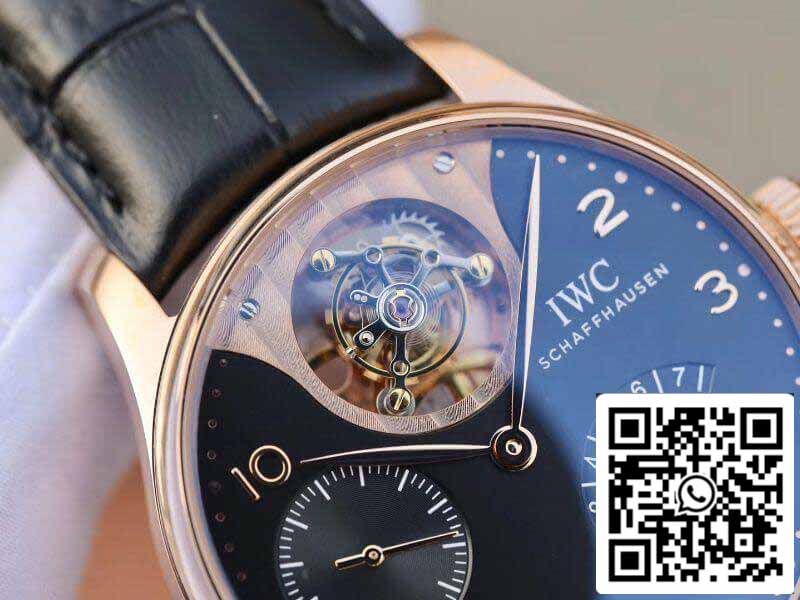 IWC Português IW504210 Tourbillon 18K Rosegold 1:1 Best Edition Movimento suíço automático complicado tourbillon
