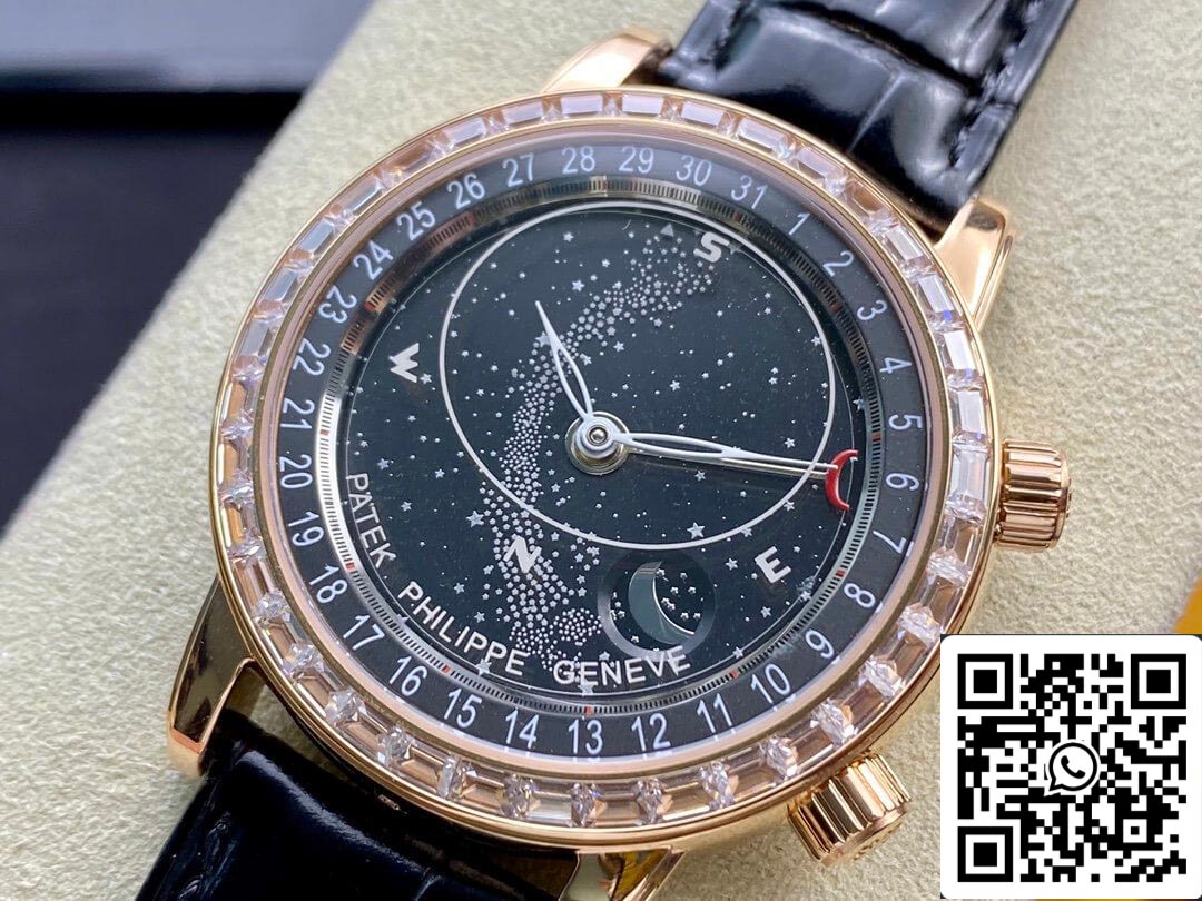 باتيك فيليب جراند كومبليكايشنز 6104R-001 1:1 أفضل إصدار AI Factory Sky Moon Black ميناء