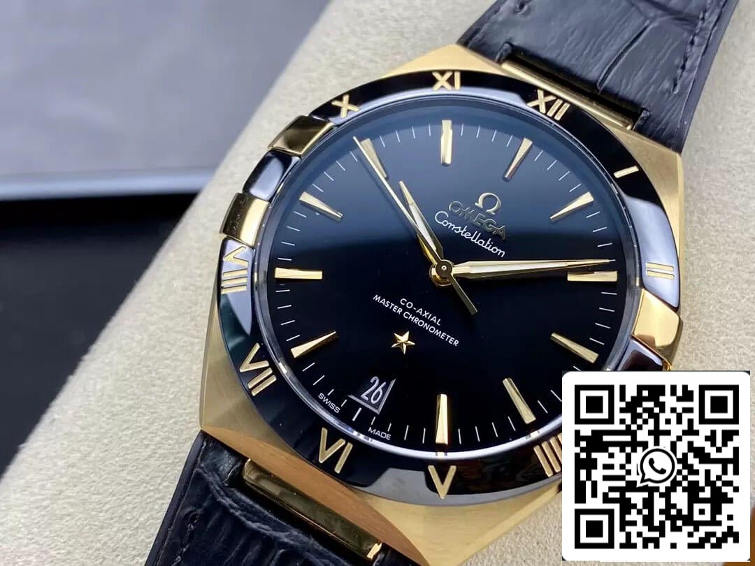 SBF Omega Constellation 131.63.41.21.01.001 1:1 Melhor Edição VS Mostrador Preto de Fábrica