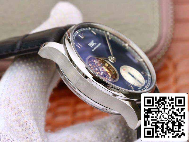 IWC Portuguese Tourbillon IW546302 ZF Factory Men Relógios 1:1 Melhor Edição Swiss Tourbillon Mostrador Azul