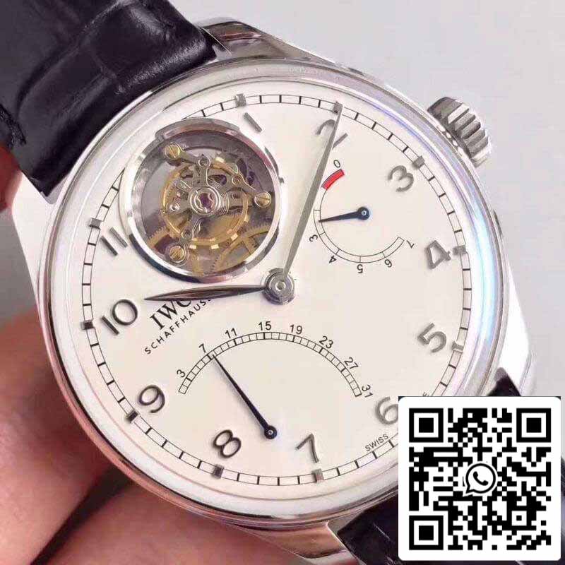 IWC Portuguese Tourbillon IW504601 YL Factory 1:1 Melhor Edição Swiss Tourbillon Mostrador Branco