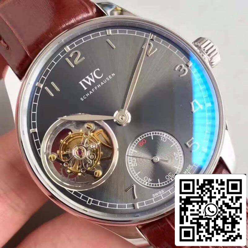 IWC Portuguese Tourbillon IW546301 YL Factory 1:1 Melhor Edição Swiss Tourbillon Mostrador Antracite