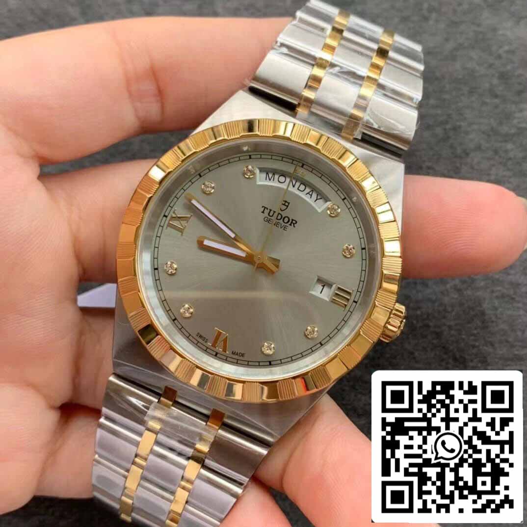 Réplica Tudor Royal M28603-0002 dia data V7 Factory Grey Dial