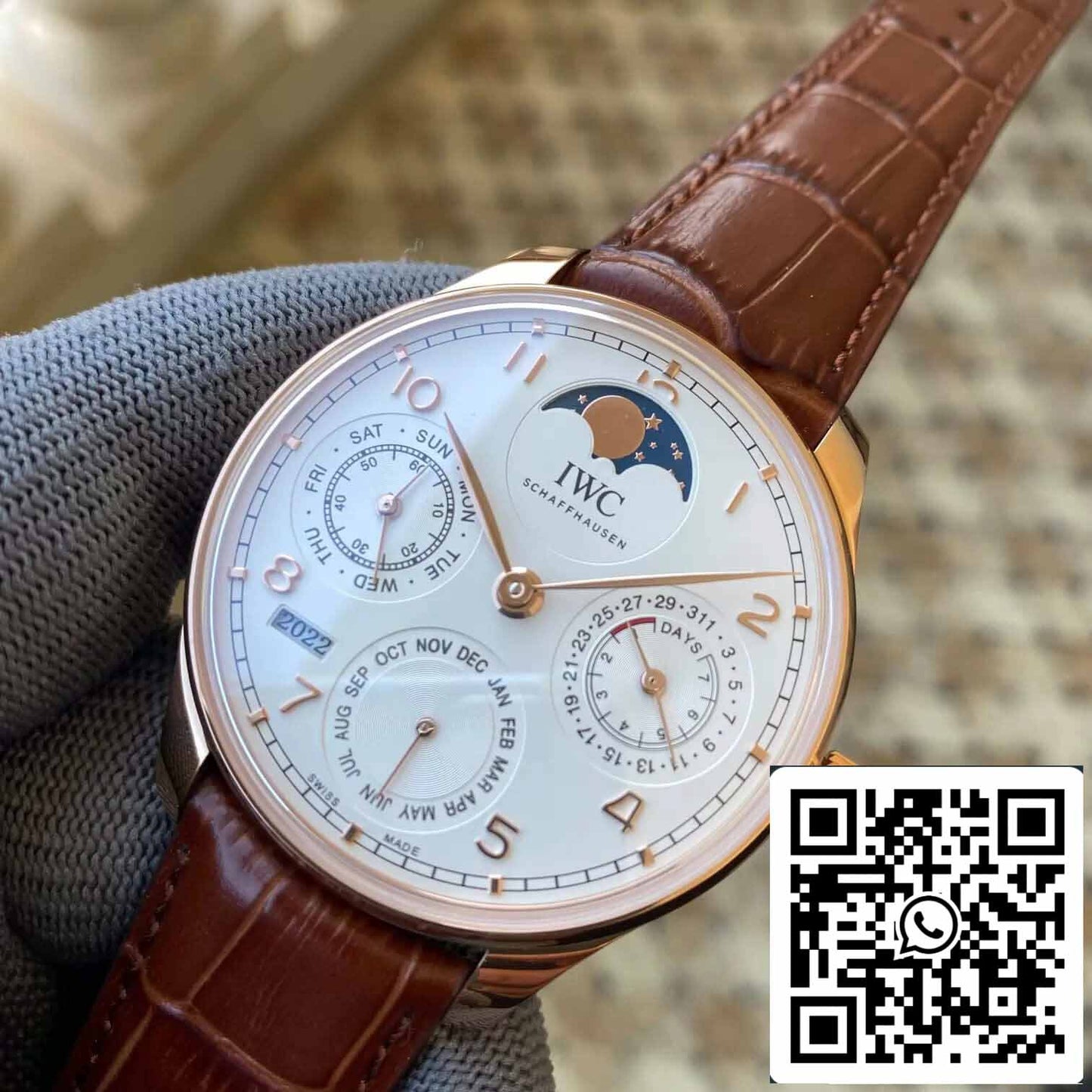 Calendário Perpétuo Português IWC IW503302 1:1 Melhor Edição APS Fábrica Vermelho Ouro