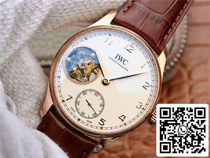 IWC Portuguese Tourbillon IW546302 1:1 Melhor Edição ZF Factory Mostrador Prata