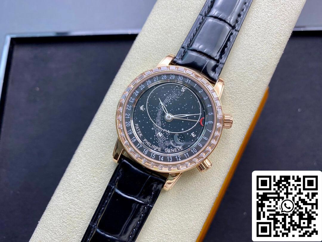 باتيك فيليب جراند كومبليكايشنز 6104R-001 1:1 أفضل إصدار AI Factory Sky Moon Black ميناء