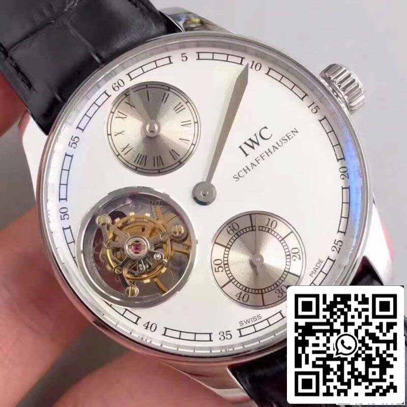 IWC Português IW544601 YL Fábrica 1:1 Melhor Edição Suíço Turbilhão Mostrador Branco