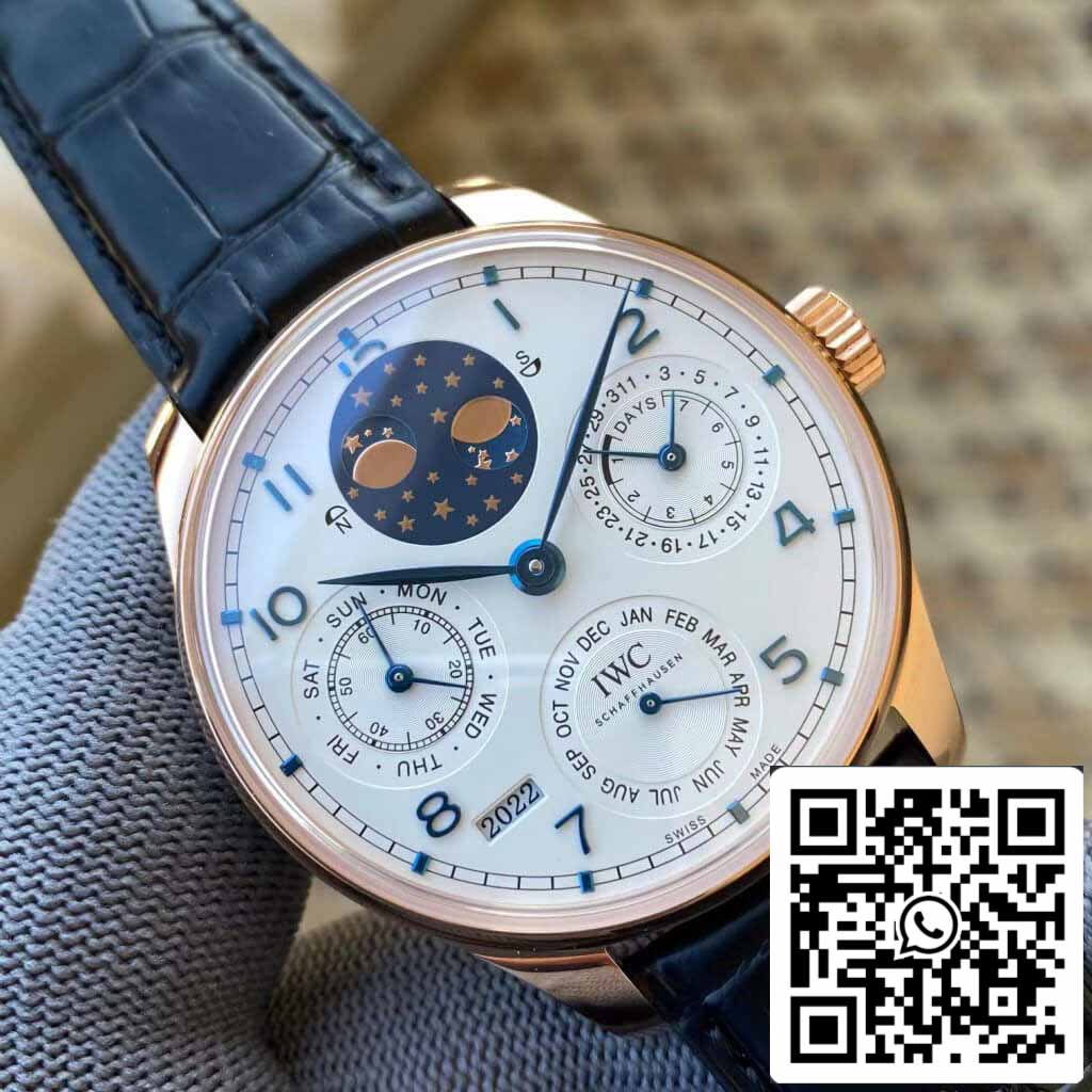 IWC Calendário Perpétuo Português IW503405 1:1 Melhor Edição APS Mostrador Branco de Fábrica