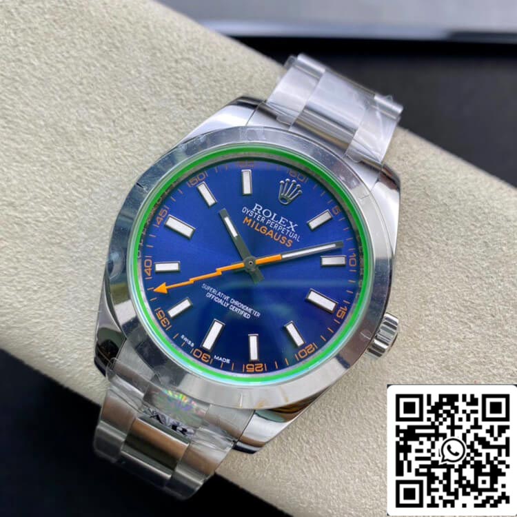 Rolex Milgauss 116400GV AR Factory 1:1 Melhor Edição Suíço ETA3131