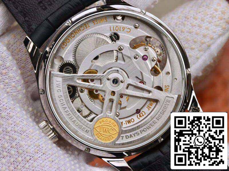 IWC Portuguese Tourbillon IW546302 ZF Factory Men Relógios 1:1 Melhor Edição Swiss Tourbillon Mostrador Azul