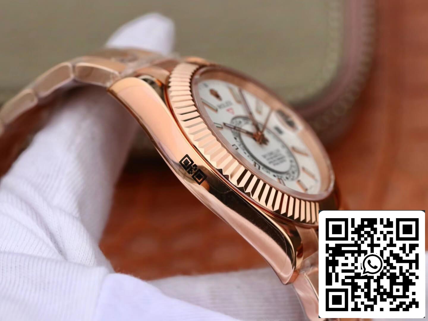 Rolex Sky Dweller M326935-0005 Melhor Edição 1:1 Noob Factory Ouro rosa