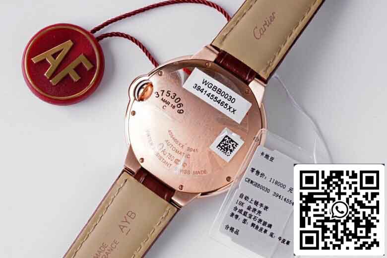 Réplica Ballon Bleu De Cartier 42MM WGBB0030 AF Factory Caixa em ouro rosa