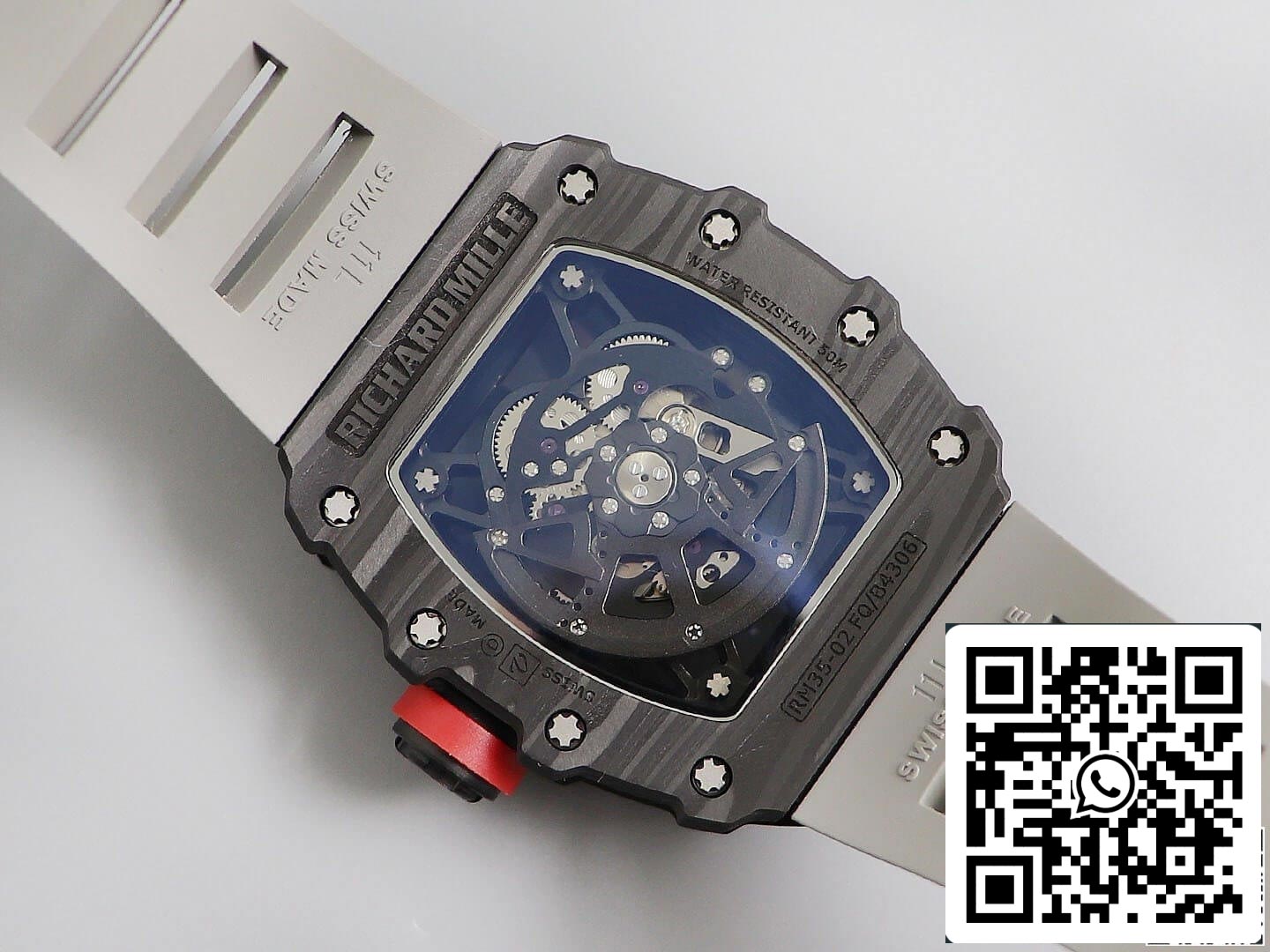 Richard Mille RM035 1:1 Best Edition KV Factory V3 Caixa de fibra de carbono preta