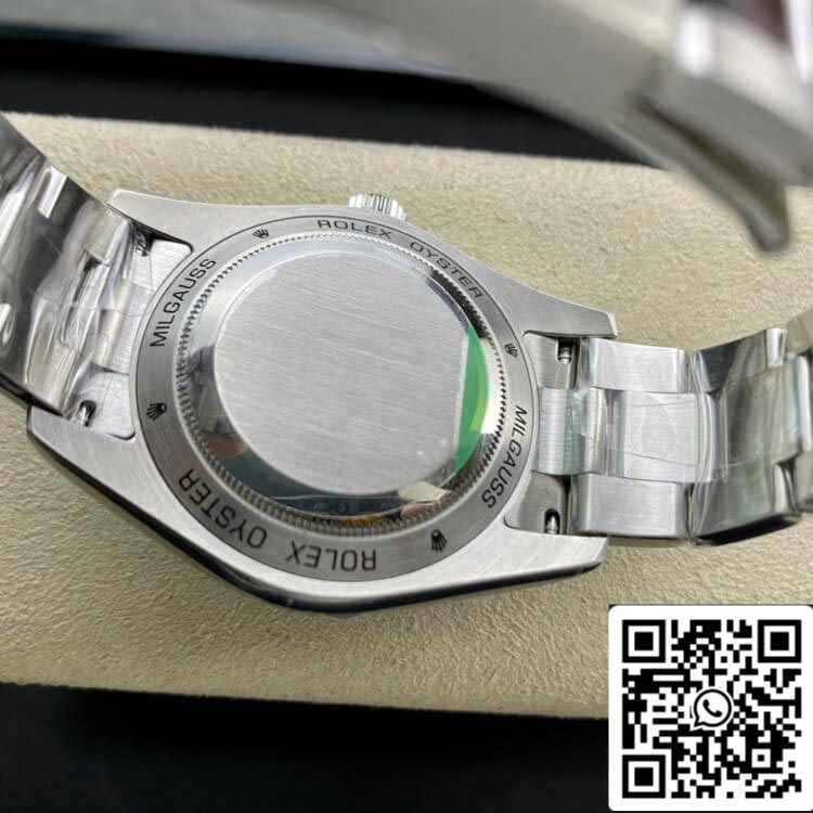 Rolex Milgauss 116400GV AR Factory 1:1 Melhor Edição Suíço ETA3131 Mostrador Preto