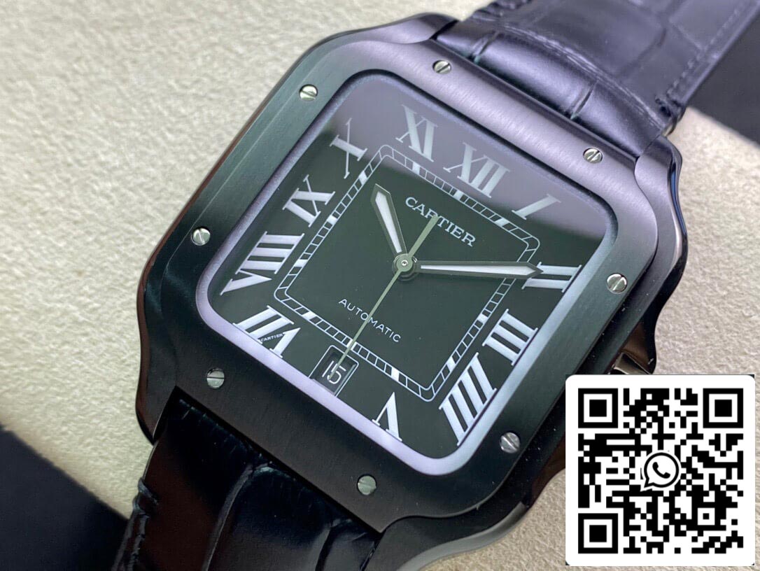 Cartier Santos WSSA0039 1:1 Best Edition GF Factory Black Dial US Replica Watch