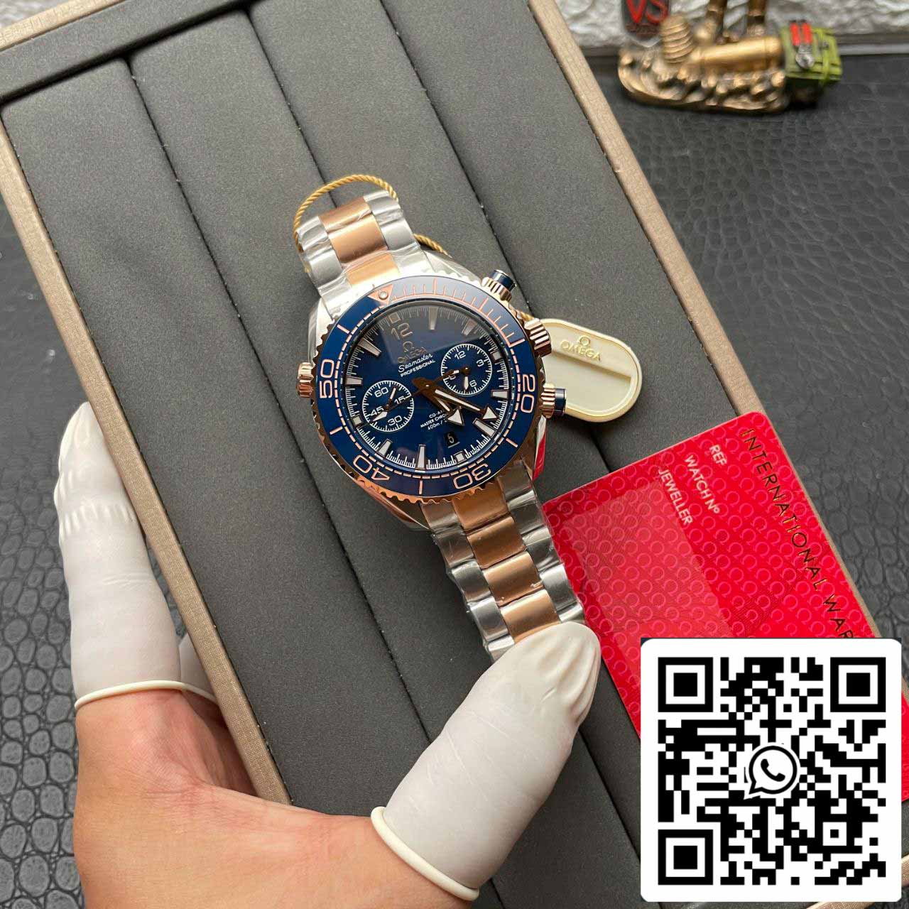 أوميغا سيماستر أوشن بلانيت 600M 215.20.46.51.03.001 1:1 أفضل إصدار OM Factory Rose Gold