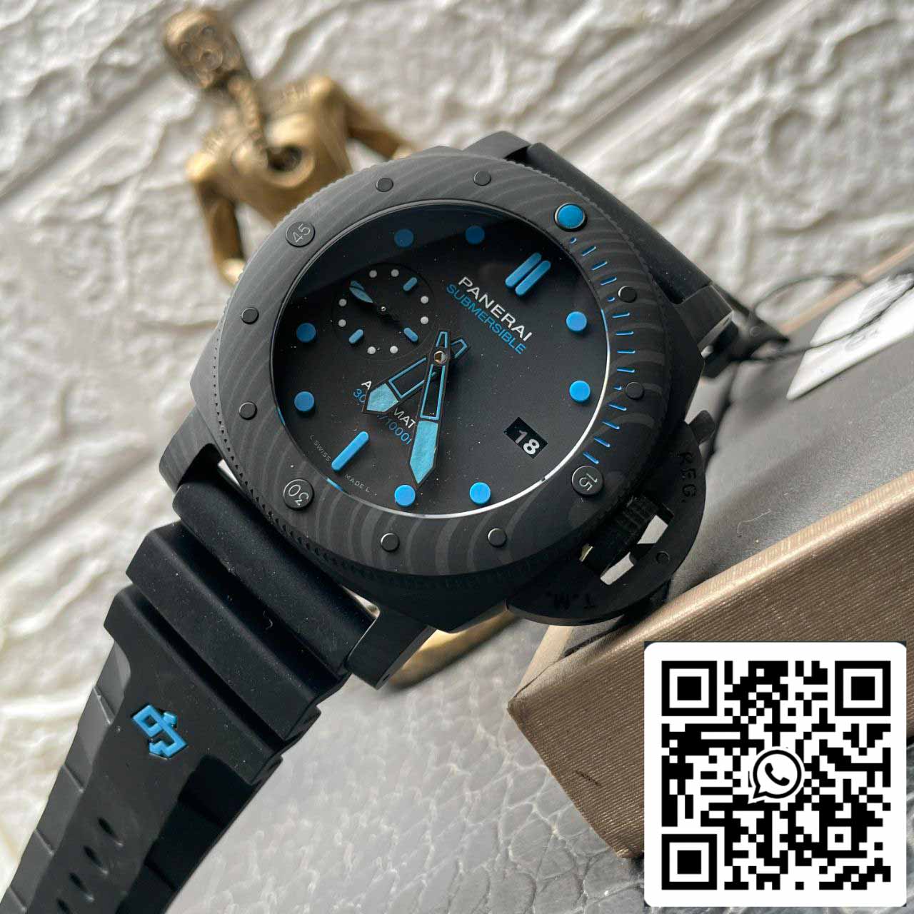 بانراي سابمرسايبل PAM01616 VS فاكتوري 1:1 أفضل إصدار بمينا سوداء سويسرية P.9010