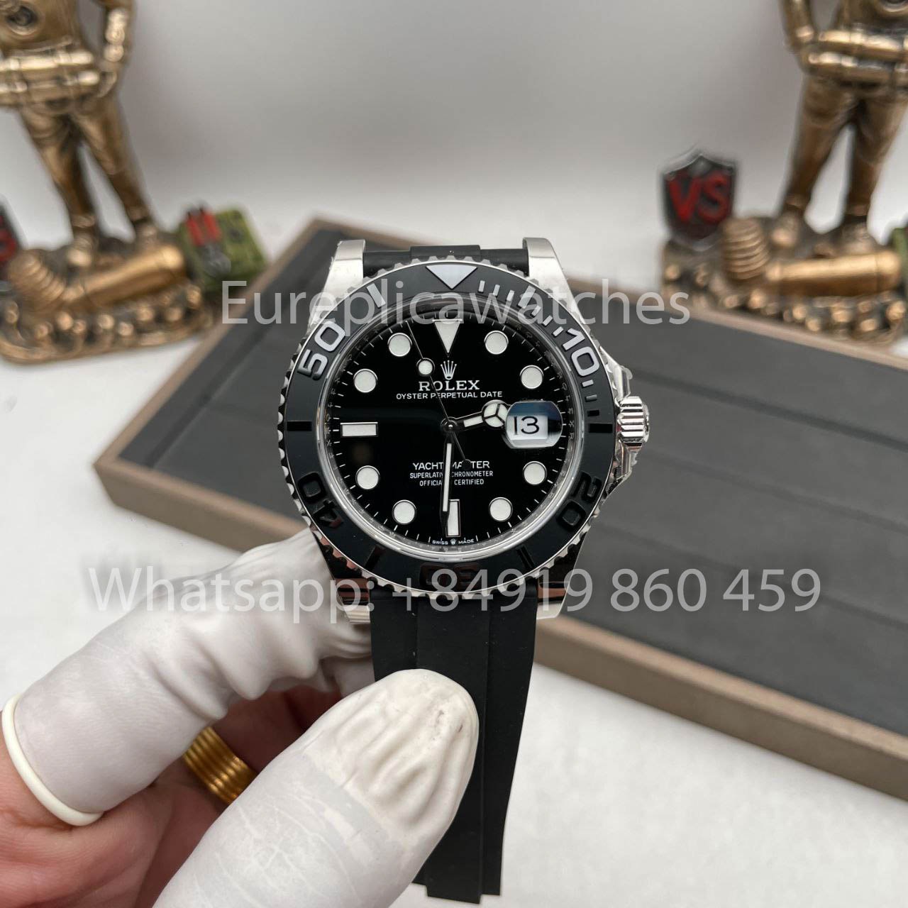 ساعة رولكس يخت ماستر 42 بمينا سوداء طراز M226659-0003 1:1 أفضل إصدار AR Factory Counterweight
