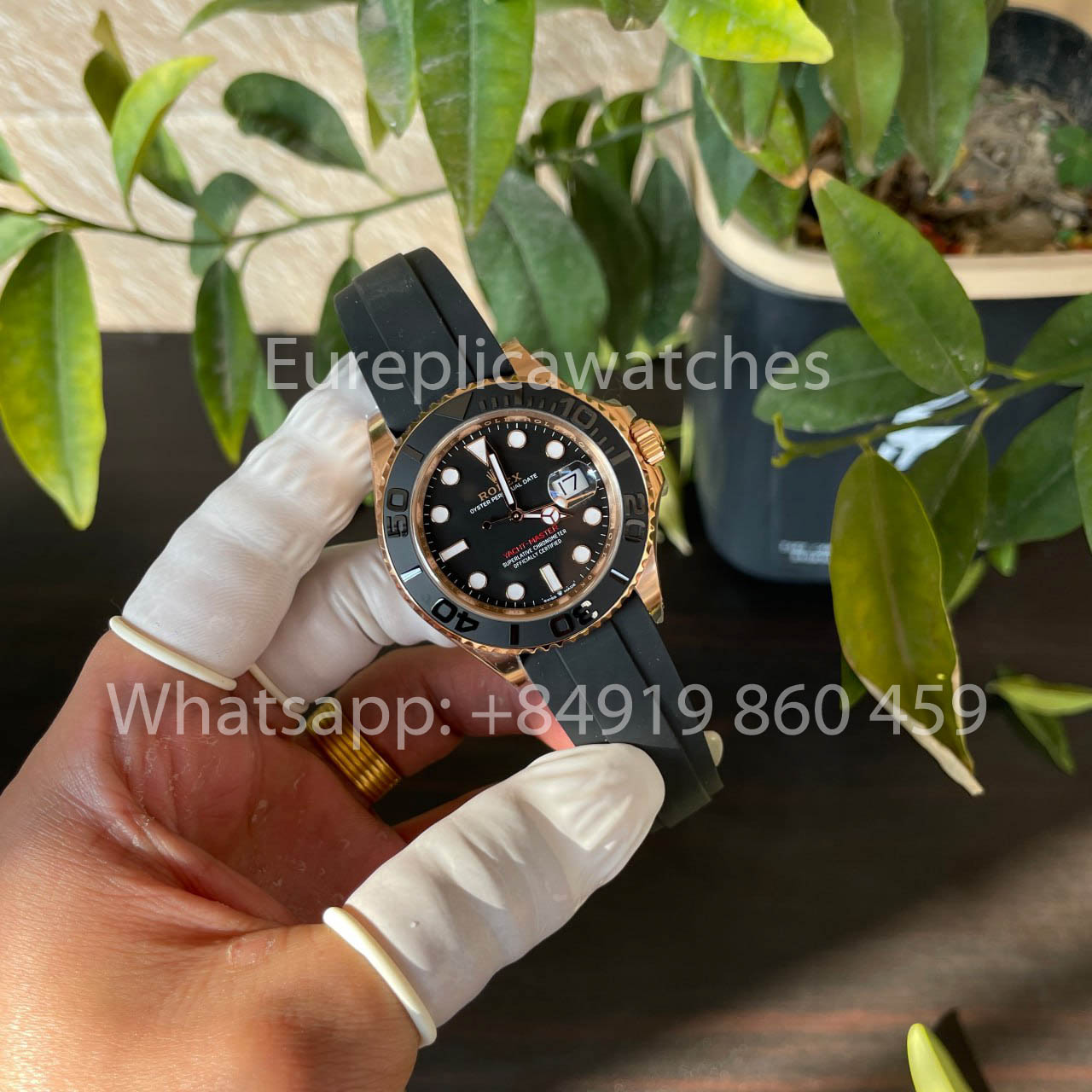 ساعة رولكس يخت ماستر 40 للرجال من الذهب الوردي 126655-0002، أفضل مصنع استنساخ نظيف بنسبة 1:1