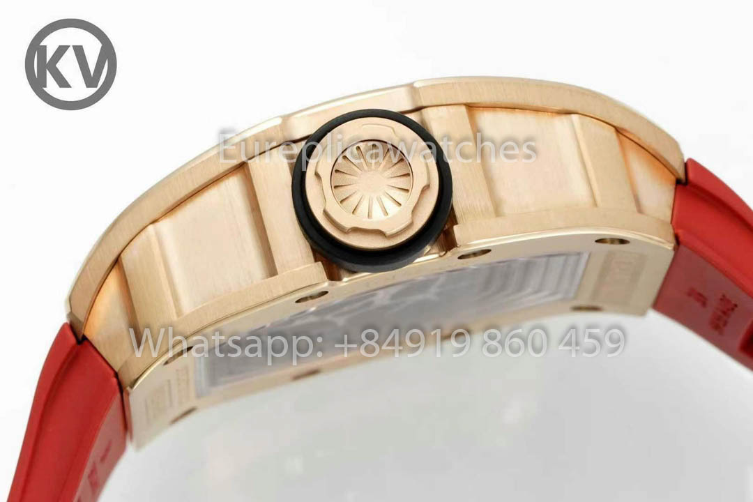 Richard Mille RM035 Toro Americas Edition Ouro rosa e pulseira laranja 1:1 Melhor clone KV Factory