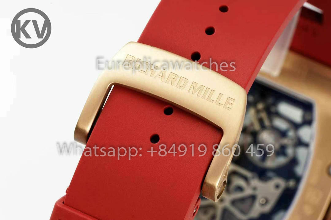 Richard Mille RM035 Toro Americas Edition Ouro rosa e pulseira laranja 1:1 Melhor clone KV Factory