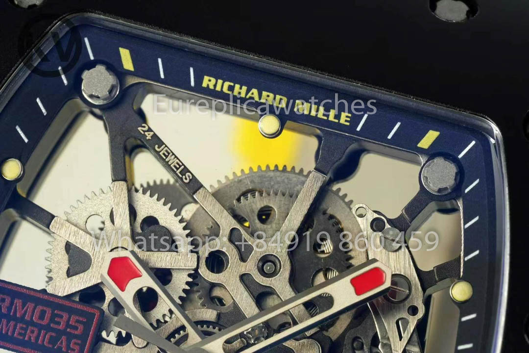 Richard Mille RM035 Toro Americas Edition 1:1 Melhor Clone KV Factory Pulseira Amarela