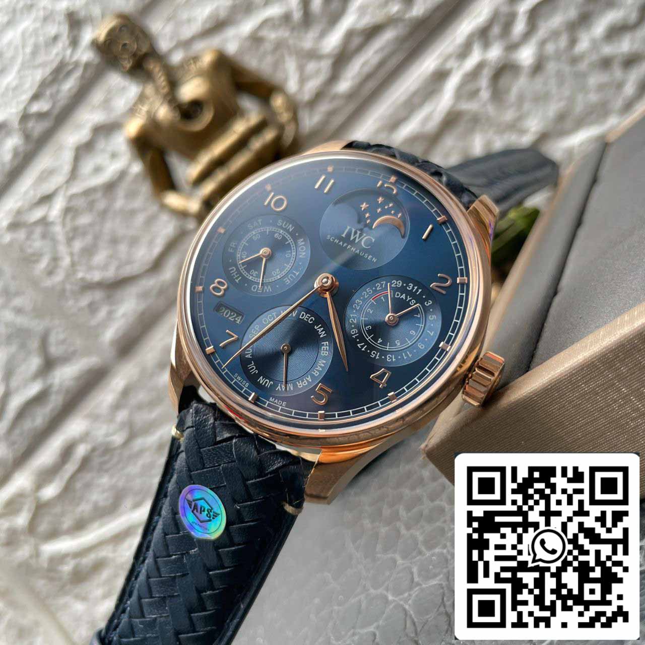 Calendário Perpétuo Português IWC IW503312 1:1 Melhor Edição APS Caixa de Ouro de Fábrica