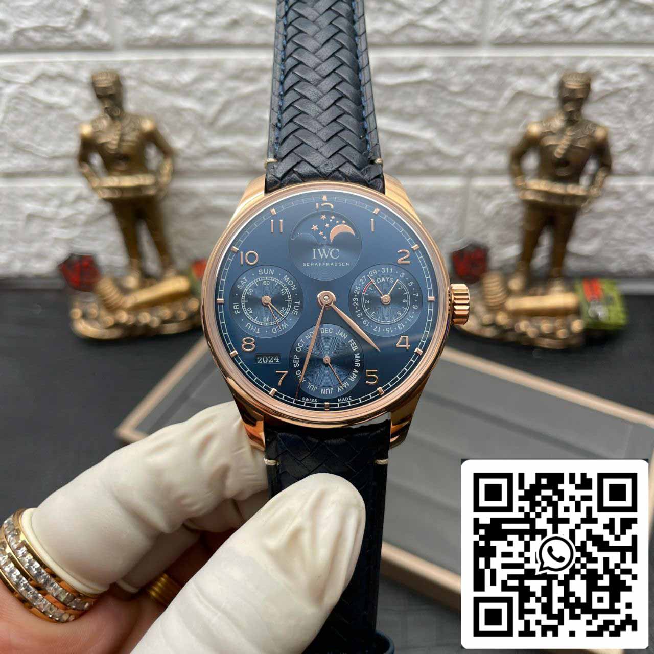 Calendário Perpétuo Português IWC IW503312 1:1 Melhor Edição APS Caixa de Ouro de Fábrica