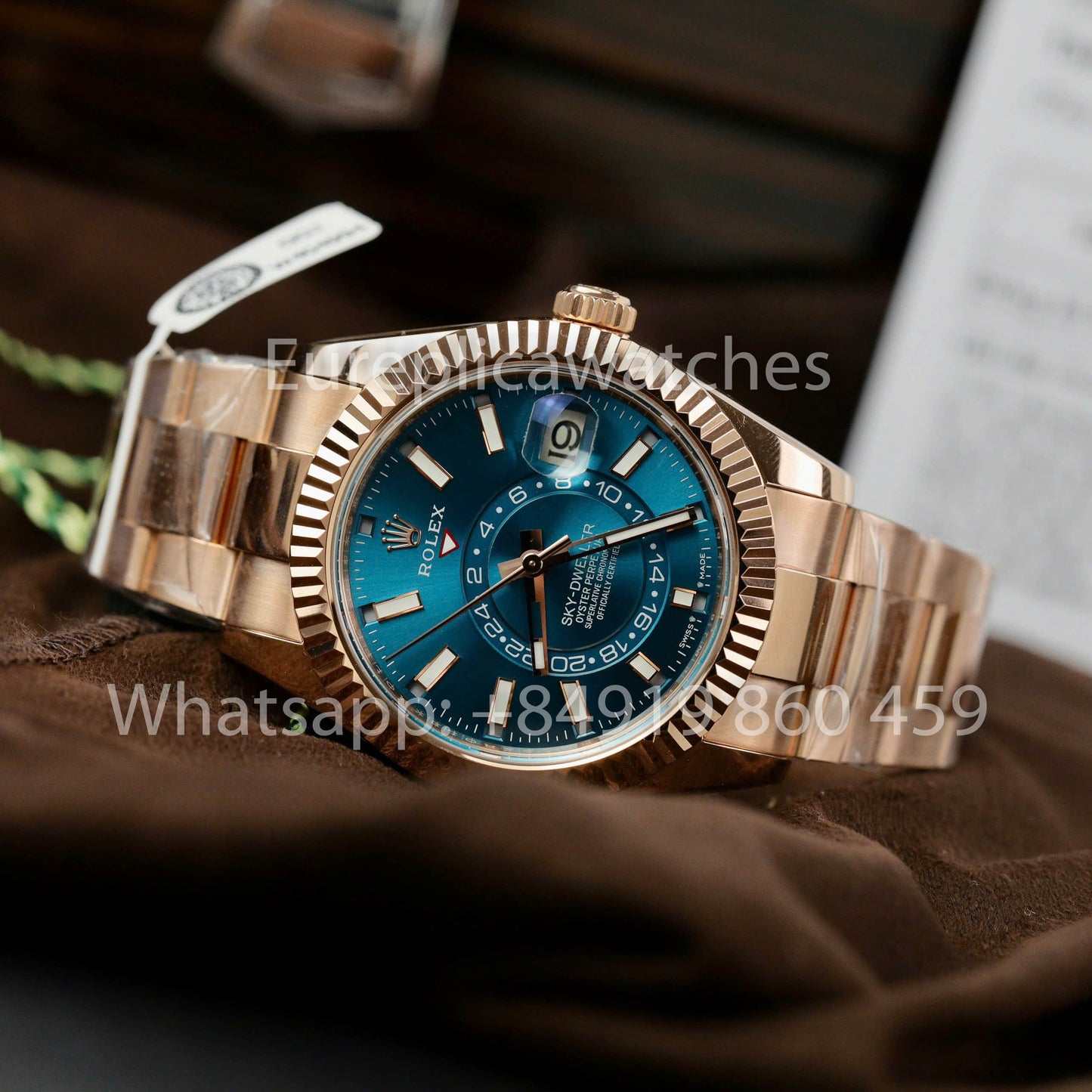 Rolex Sky Dweller M336935-0001 Everose ouro V2 1:1 Melhor clone personalizado banhado a ouro