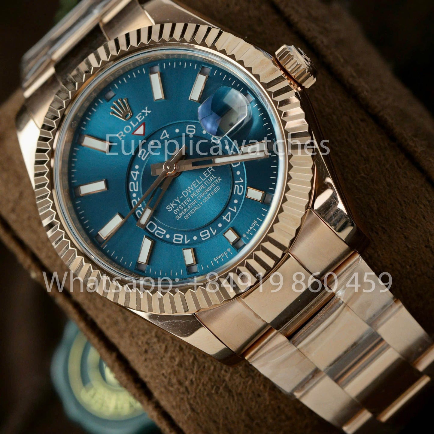 Rolex Sky Dweller M336935-0001 Everose ouro V2 1:1 Melhor clone personalizado banhado a ouro