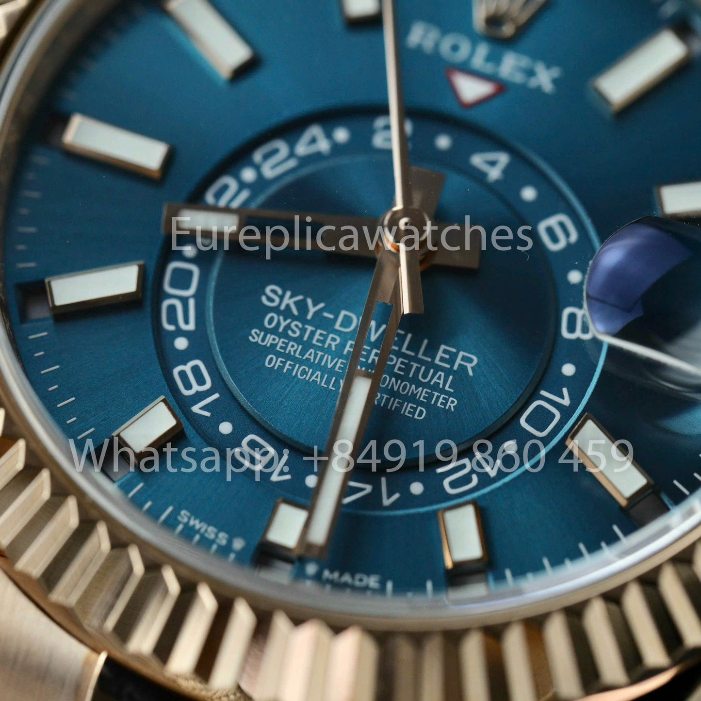 Rolex Sky Dweller M336935-0001 Everose ouro V2 1:1 Melhor clone personalizado banhado a ouro