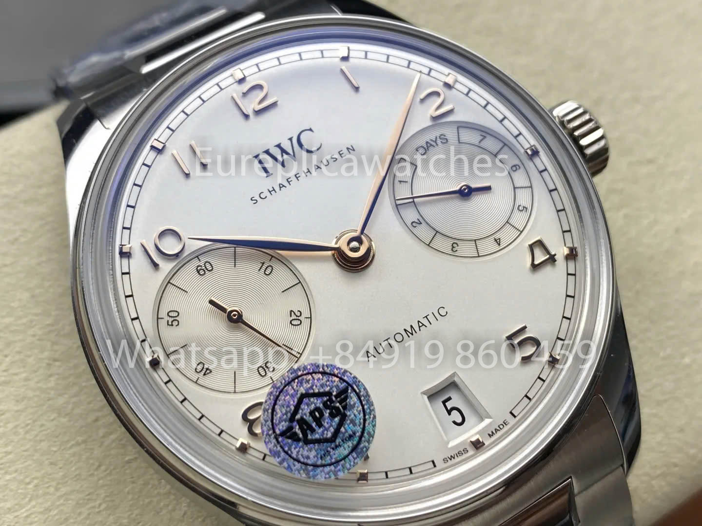 IWC Português IW501704APS Fábrica 1:1 Melhor Clone Relógio Mostrador Branco