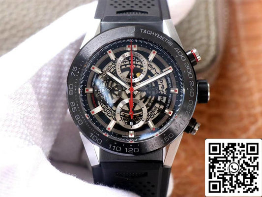 ساعة تاغ هوير كاريرا CAR201V.FT6046 1:1 أفضل إصدار XF Factory بمينا سوداء سويسرية HEUER 01