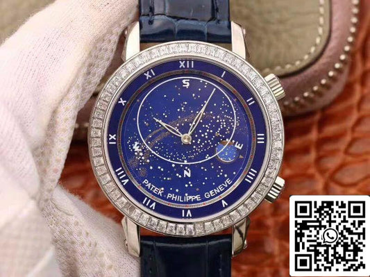 ساعات باتيك فيليب جراند كومبليكايشنز 5102G TW للرجال من فاكتوري 1:1 أفضل إصدار سويسري ETA240 مينا أزرق