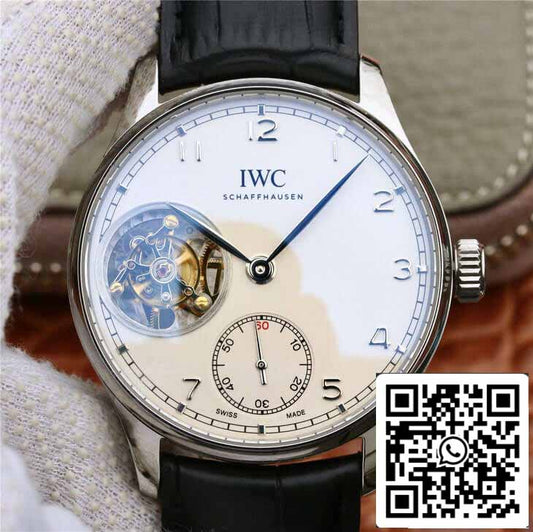 ساعة IWC برتغالية توربيون 1:1 بيست إيديشن ZF فاكتوري بمينا بيضاء