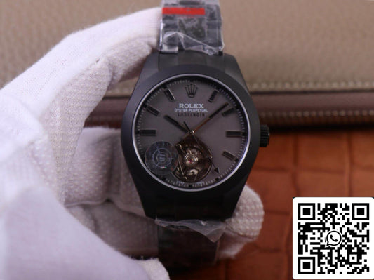 Rolex Milgauss 116400 Tourbillon 1:1 Melhor Edição JB Factory Caixa PVD Preta Suíço ETA3131
